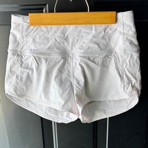 White Women's Lululemon Speed Up High Rise Shorts